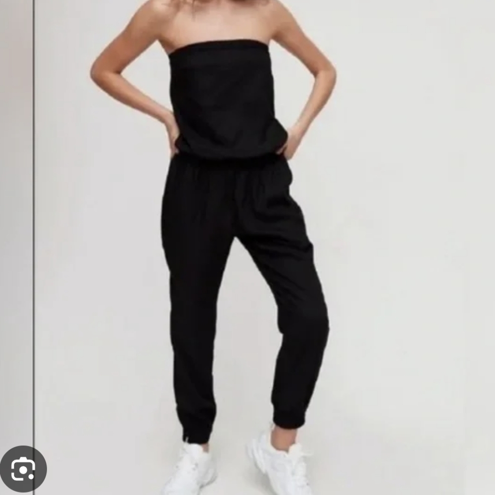Aritzia Talula "Tabita" Black Strapless Jumpsuit